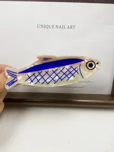 Cute Fish-Shaped Hair Clip, Ocean Life Hair Accessory, Large Shark-Sardine Barrette, Blue Color, Perfect for Women & Girls Vacation Cartoon Animal Hair Decor, Animal Theme, Super Cute Clips