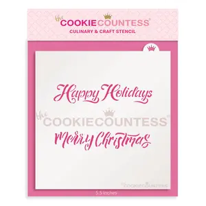 Cookie Stick Stencil - Holidays Sayings