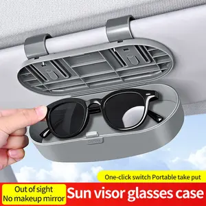 Multifunctional Car Sunglasses Case, Sunshade Storage Box, Vehicle Organizer, Eyewear Holder, Durable & Convenient Design, Car Storage Organizers
