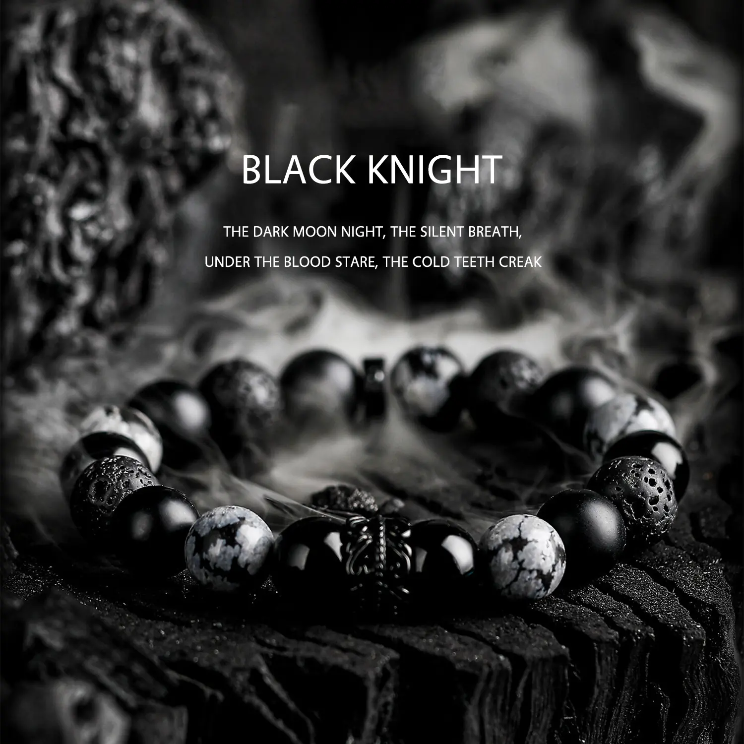 Black Knight Natural Obsidian Stone Bracelet High-End Tiger's Eye Stone Amethyst Beaded Bracelet New Year Birthday Festival Couple Gift Niche Jewelry Accessories