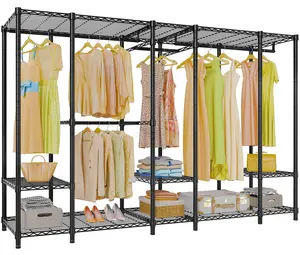 VIPEK V50 Series Closet Rack Extra Large Portable Wardrobe Closet organization , Heavy Duty Multi-Functional Metal Clothing Rack for Hanging Clothes, Max Load 1300lbs - Organizer Durable Steel Stand Display Rack