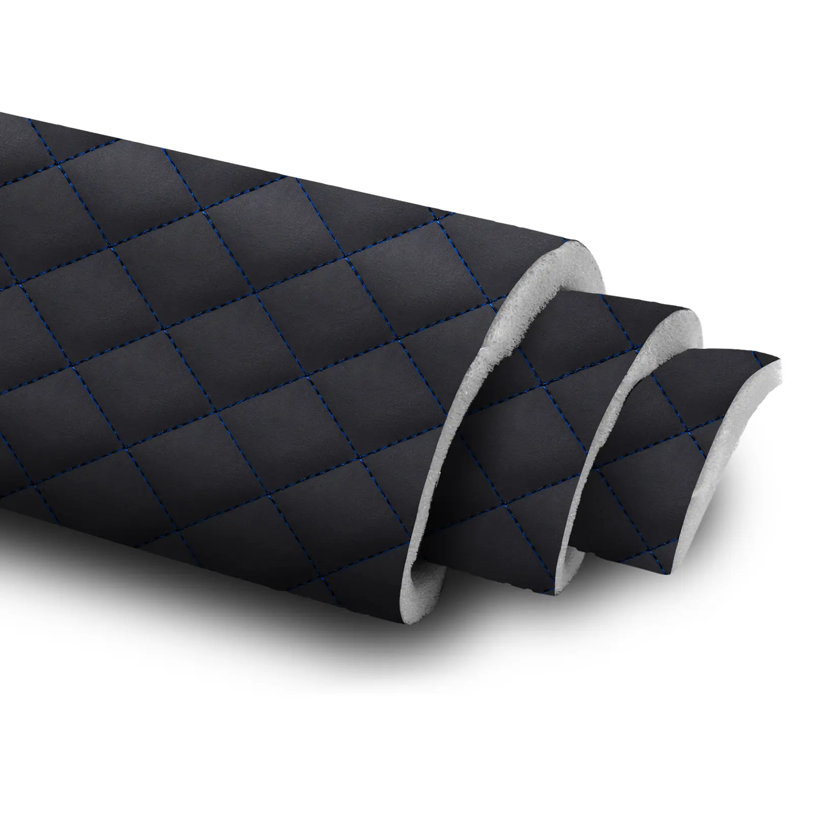 63" Wide Nappa Leather Fabric Diamond Design with Foam Layer Durable Waterproof Material for Car Headliner upholsterer & Home Furniture Decoration Sold By Yard