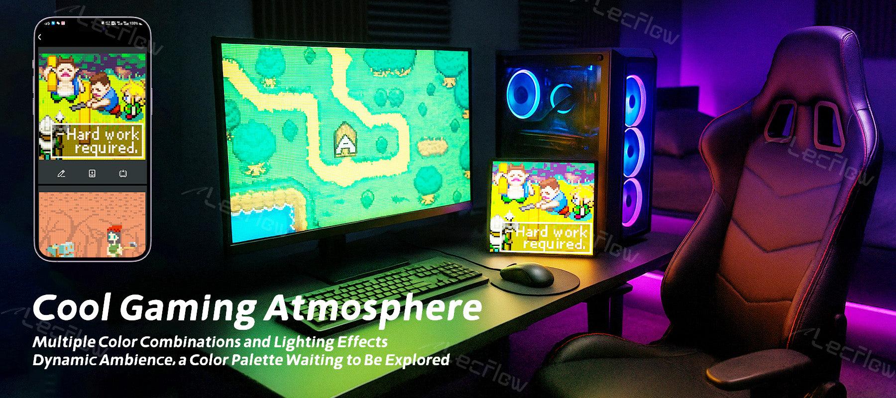 Smart Gaming Pixel Display LED Matrix Panel Custom Text Pattern & Animation Screen