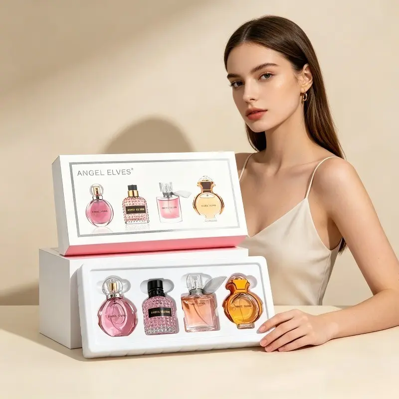 Women's Perfume Gift Set, Four-Piece Fragrance Collection, Long-Lasting Scent, Perfect for Daily Use, Dates & Parties, Elegant Aromas, Parfum Gift Set