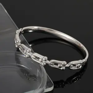 The MiNiT Shop | The Duchess Link Bracelet | Casual Elegant Simple Style Geometric 304 Stainless Steel 18K Gold Plated Bangle
