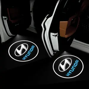 Fashion Car Styling LED Door Welcome Light Projector for Hyundai I10 I30 I20 I40 Ix35 Sonata Santa Fe Accent Tucson Elantra Creta Kona Led Car Lights