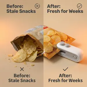 Snack Sealer USB Rechargeable  Keep Food Fresh Kitchen Gadget