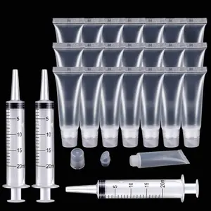 22 Packs Empty Lip Gloss Tubes Containers(10ml),Travel empty bottle,Refillable Soft  Squeeze Tubes For Women & Girls DIY Lip Gloss