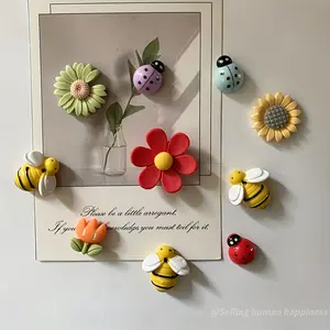 10pcs Adorable Cartoon Flower Magnets - Brightly Colored & Durable Decor for Kitchen, Office & More - Versatile Use on Fridge, Lockers, Cabinets & Dishwasher - Perfect Home & Kitchen Decoration, Ideal Mothers Day Gift with Enduring Charm