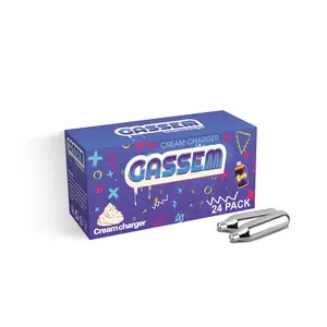 Whipped Cream Charger 8g-24 Pack Refill Set for Cream Dispensing Tools, Home Baking, Homemade Cake Decorating & Dessert Topping Supplies Utensils Kitchen Shelf