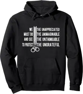 Prison Officer Thin Silver Line Correctional Officer Pullover Hoodie 2