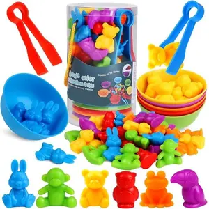 Montessori Counting Sorting Game for Kids 3-5 Sorting & Matching Toys with Bowls Preschool Math Learning Toy Sensory Fine Motor Skills Educational Gift for Boys & Girls