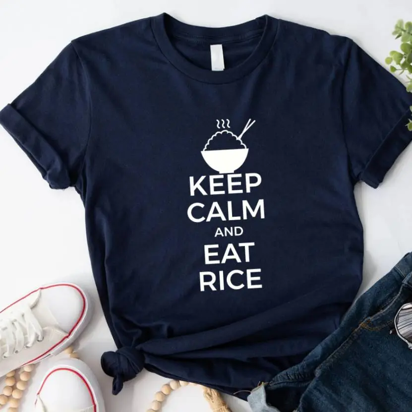Keep Calm Eat Rice Shirt | Bowl of Rice Tee | Chinese Food Tshirt | Asia Food t shirt | Rice Lover Tee