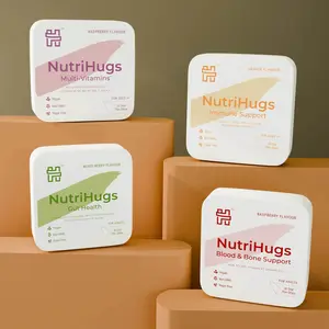 NutriHugs Family Saver Bundle - Multi-Vitamin, Immune Support, Gut Health & Blood & Bone Support Oral Melts - Vegan, Non-GMO, Sugar-Free Healthcare Supplement