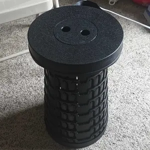 2026 Upgraded Portable Collapsible Stool, Max 620lb Folding Stool, Height Adjustable Retractable Telescopic Seat, Travel Chair, Foldable Camping Seat