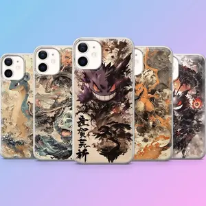 Anime Ghost Style Phone Case Cover fit for iPhone 17, 16, 15, 14, 13, 12, 11, X & Galaxy.