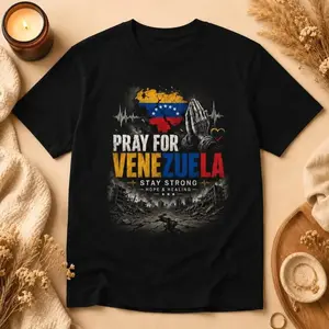 Venezuela Pray Shirt, Praying Hands Venezuela Flag Tee