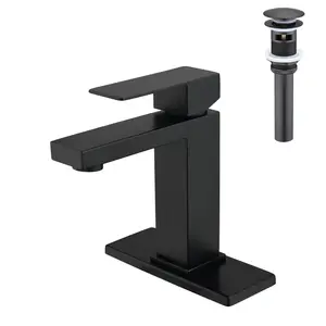 Single Handle Bathroom Sink Faucet, Complete with Pop-Up Drain and Overflow Function