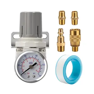 Mini Air  Regulator 1/4" NPT, 0-150 PSI, Compact & Lightweight for Small Air Compressors,   & DIY Projects