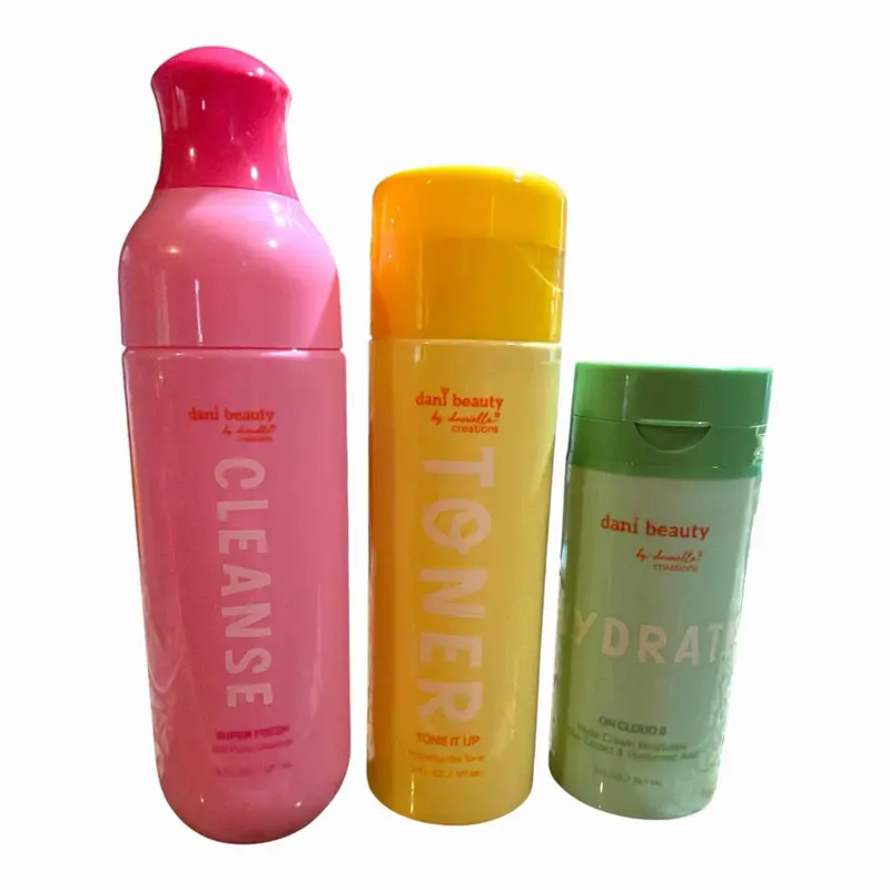 Dani beauty 3-pc skincare set, cleanser, toner, moisturizer