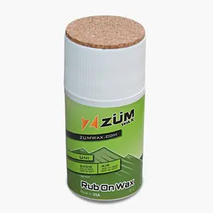 ZÜMWAX Universal Rub-On Ski/Snowboard/Nordic/Cross-Country Wax 70g No PTFE Easy Application Made in USA
