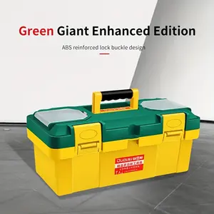 OUDISI 20in Plastic Engineering Toolbox - Large Multifunctional Tool Case with Top Compartment, Portable Organizer for Industrial & Home Use