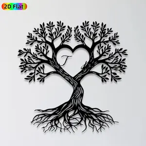 [1pc] Heart Tree Metal Wall Art,Heart Tree Statue Mural,Ideal Gift for Valentine's Day,Wedding,Weather-Resistant Metal Wall Decor Wall Sculptures,Perfect for Living Room Wall & Garden Fence,Home Decor Enthusiasts
