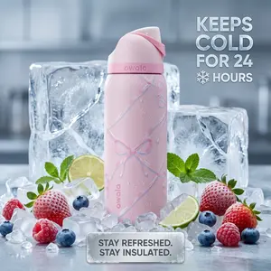 Owala Sugar Plum Fairy 32 oz Insulated FreeSip Water Bottle Pink Holiday Edition