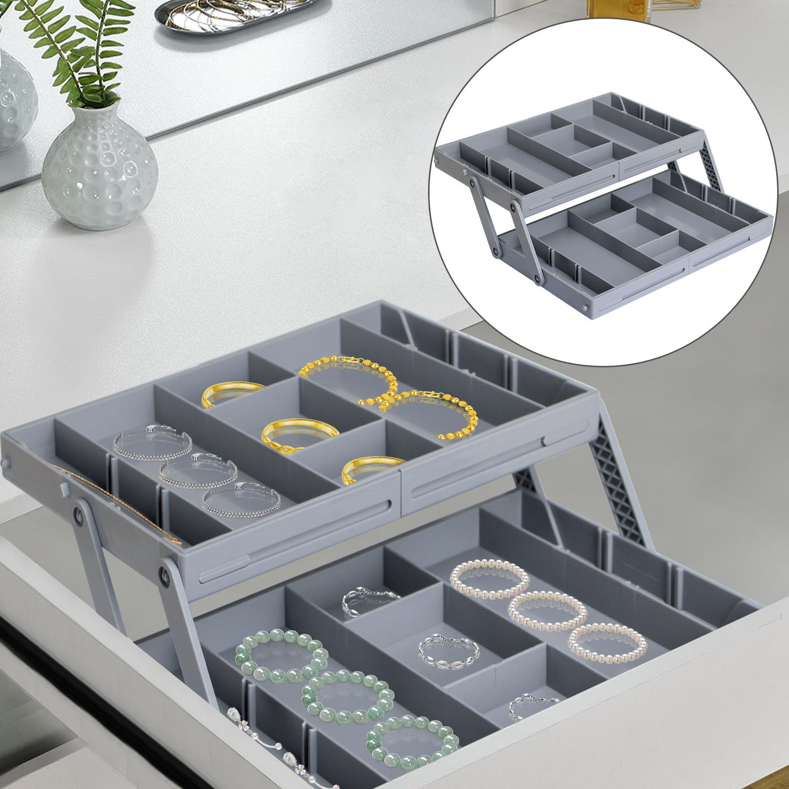 Foldable Kitchen Storage Box Dresser Jewelry Cosmetics Drawer