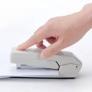 Swing arm rotating stapler, 360 degree rotating desktop stapler, without staples, used for binding booklets or books, black/white, learning and working tool