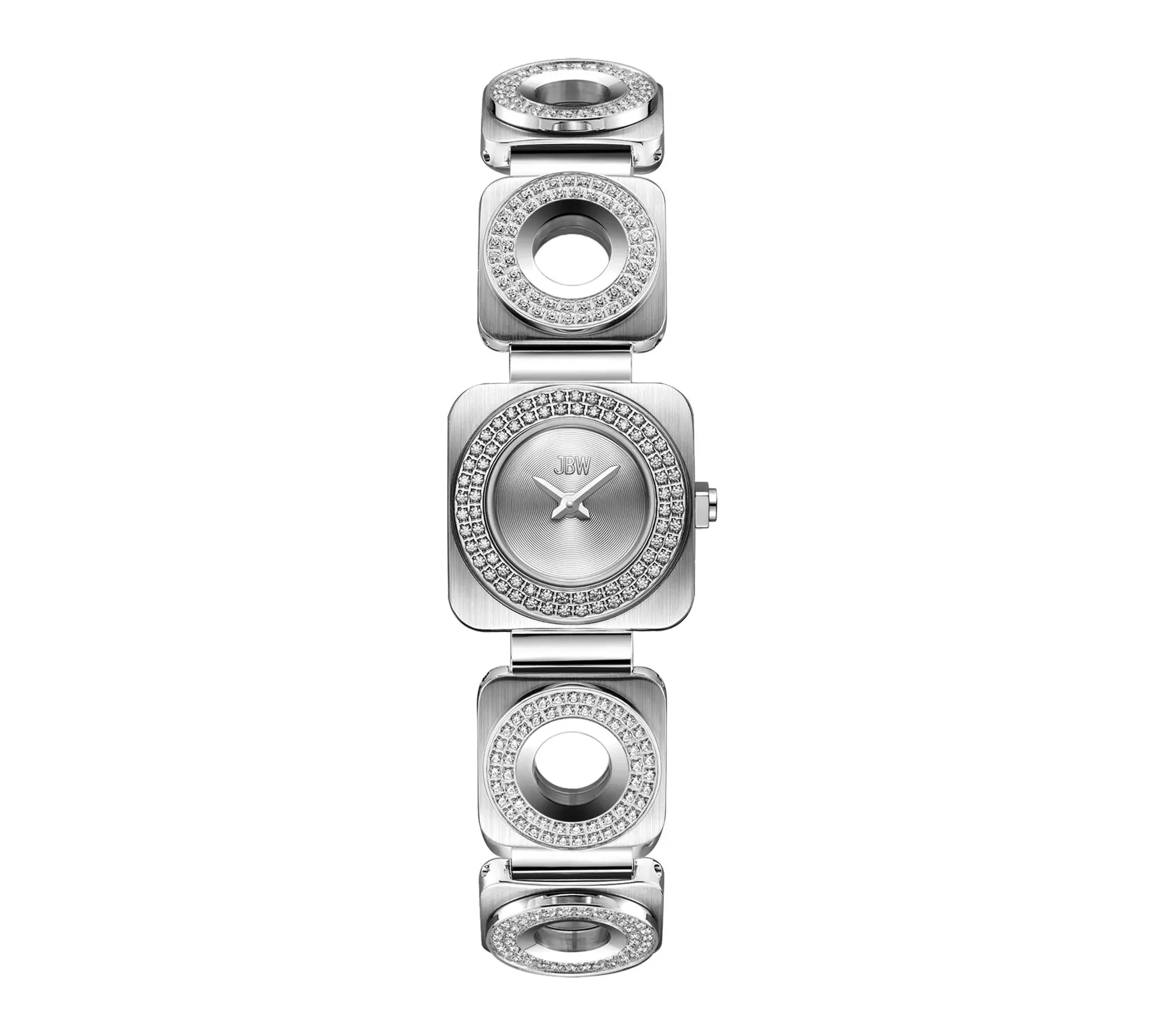 JBW Women's Chasm Stainless Steel Crystal Open Link Watch JBW Women's Chasm Stainless Steel Crystal Open Link Watch