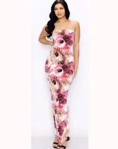 Peacoi feathers maxi dress - FINAL SALE