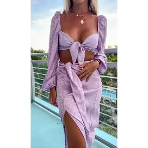 Lilac Roxie midi skirt