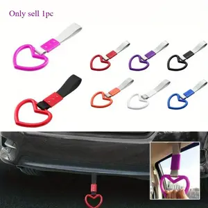 1Pc Traction rope core ring, car traction decorative strap, car ornament, train and bus handle handle strap, drifting charm strap, drifting front towing hook, Car Interior Accessory