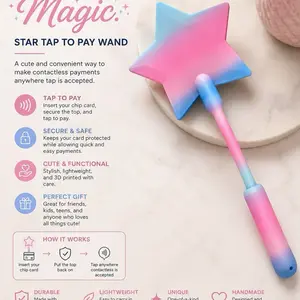Tap-and-Pay Wand for Debit or Credit Cards