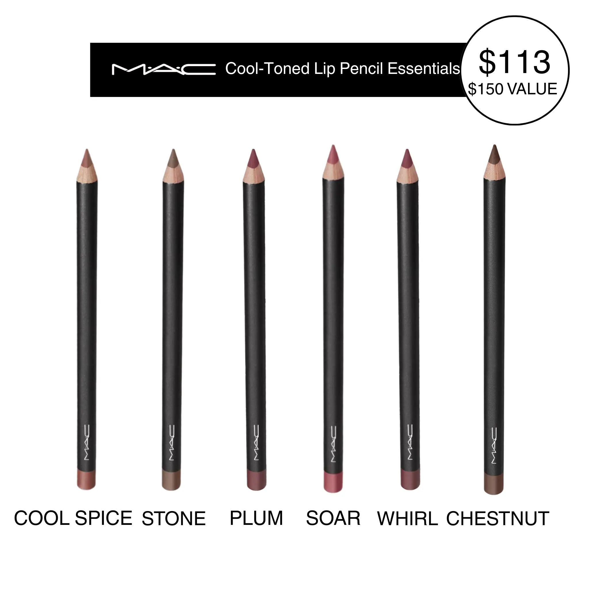 MAC Cool-Toned Lip Pencil Collection – 6 Bestselling Shades MAC Cool-Toned Lip Pencil Collection – 6 Bestselling Shades