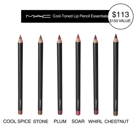 MAC Cool-Toned Lip Pencil Collection – 6 Bestselling Shades