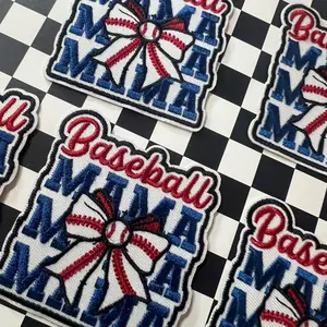 Baseball mama Iron on Patches