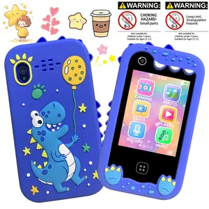 Children's Toy Phone, with A 2.8-inch Touchscreen Dual Camera, Puzzle Games, 13 Habit Tracking Alarms, Suitable for Travel Toys for Boys and Girls Aged 3-12