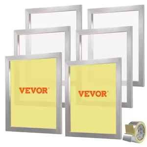 【Summervibes】VEVOR Screen Printing Kit, 6 Pieces Aluminum Silk Screen Printing Frames, 20x24inch Silk Screen Printing Frame with 160 Count Mesh, High Tension Nylon Mesh and Sealing Tape for T-shirts DIY Printing