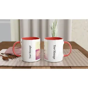 Life is Better with Friends White 11oz Ceramic Mug with Color Inside by 5th Dimension Concepts Beverage Drinkware Coffee Reusable Cup