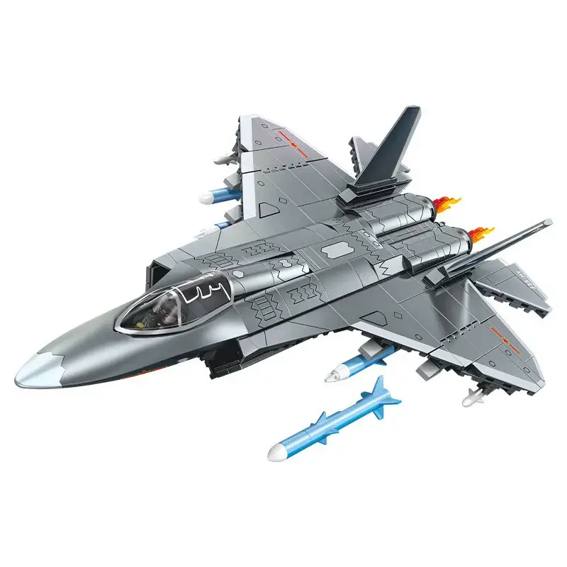 (621 Piece) J-35 Brick Aircraft Set - Durable Building Set with Various uses and Accessories for Creative Play