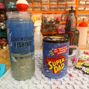 Handmade snowglobe tumblers Tumbler