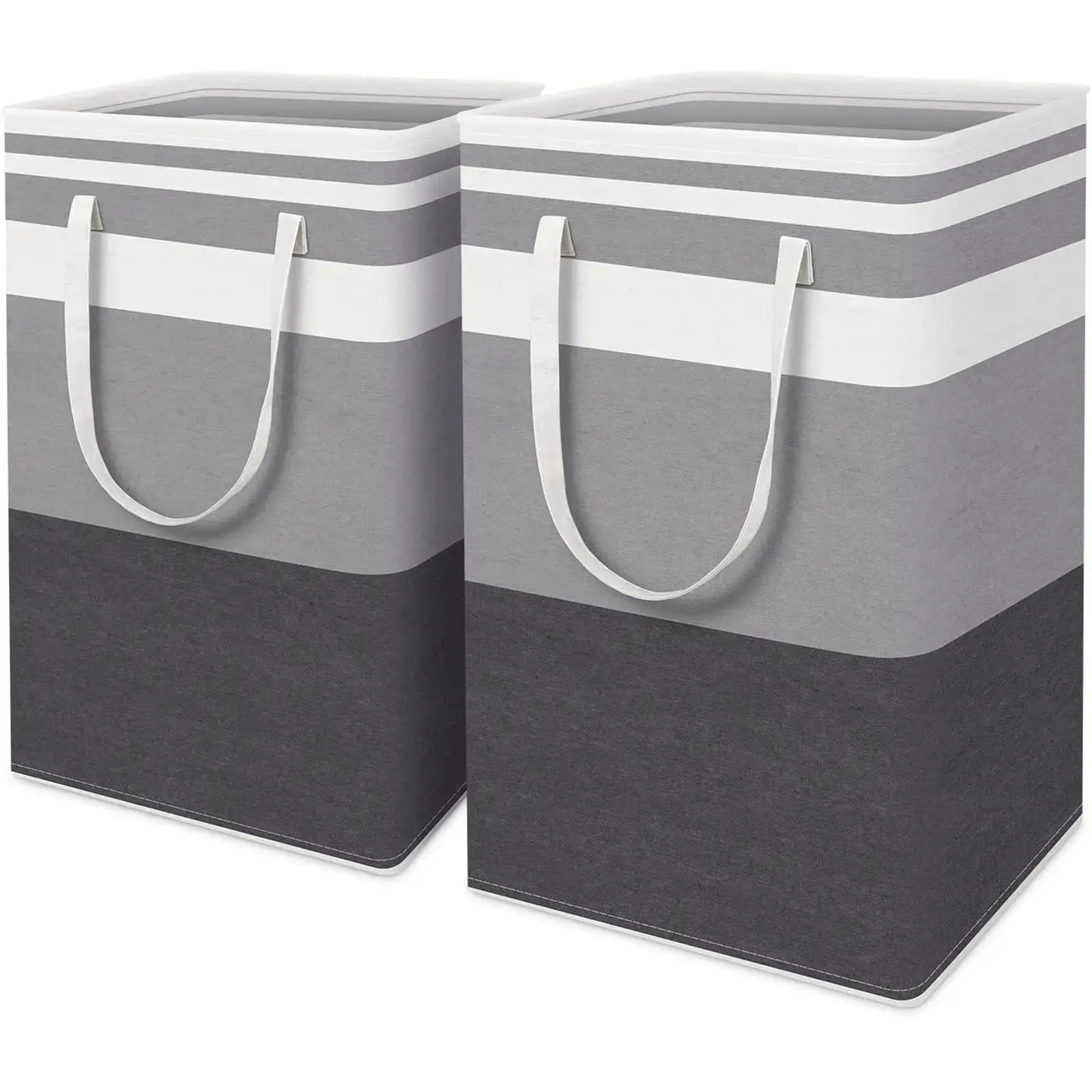 75L Large Laundry Basket Hamper 2 Pack / 3 Pack, Waterproof Collapsible Clothes Hamper, Freestanding Tall Laundry Organizer with Removable Bags & Handles, Foldable Laundry Basket for Bedroom Dorm, Toys Storage, Home Essentials Gift