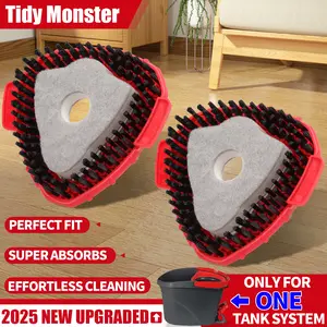 Scrub Brush Replacement Head for O Cedar Spin Mop Spin Mop Replace With Sponge Pad Shower Floor Scrubber Hard Bristle Cleaning Brush 2025 New Version