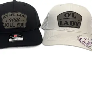 My Ol Lady Will Kill You Hat Couples Hat 2 Pack Premium Snapback Baseball Hats for Men & Women with Ponytail Hole