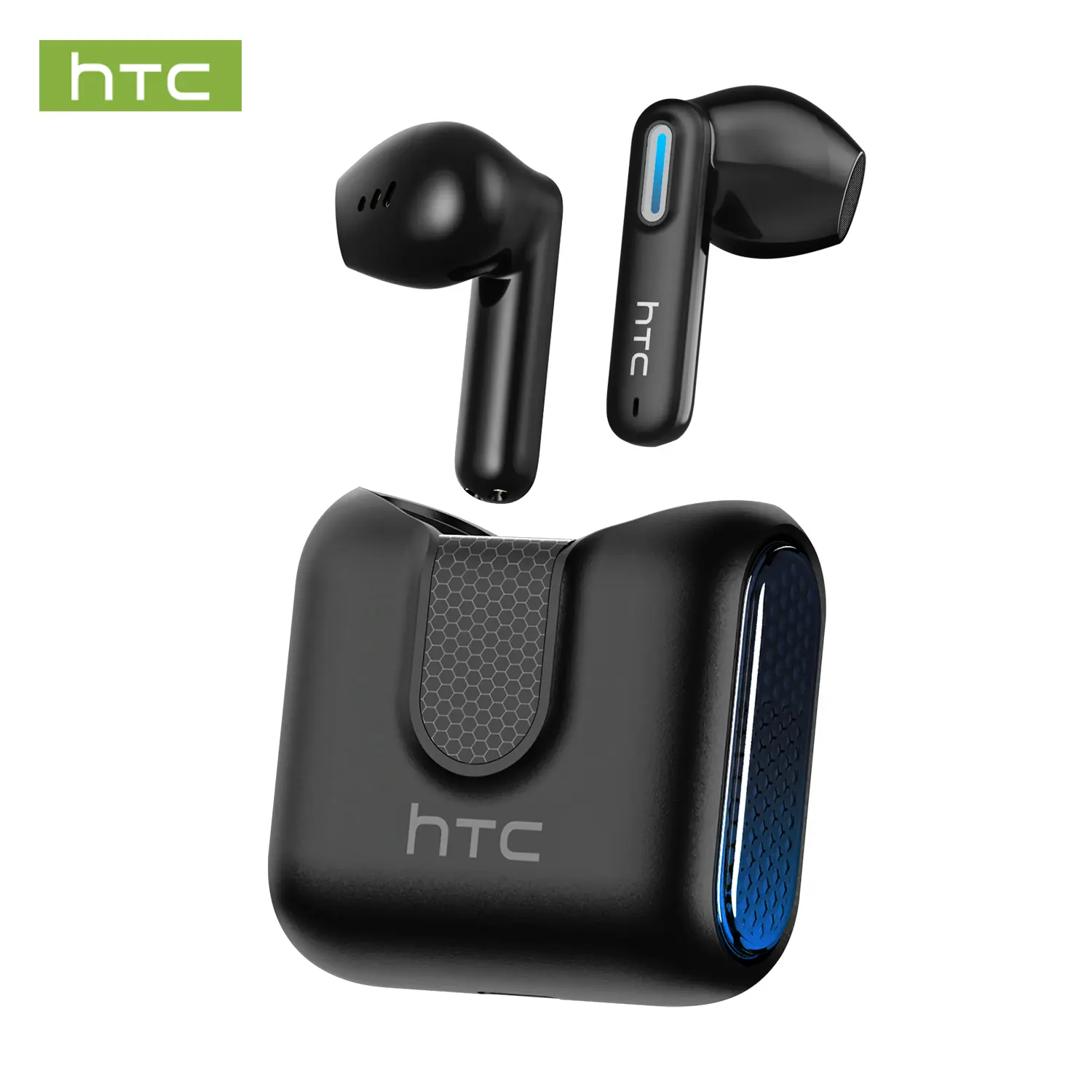 HTC NE49 TWS Wireless Earbuds - Bluetooth 6.0 Gaming Headsets with Hifi Detail Sound, IPX5 Waterproof, Built-in Microphone, Remote Control, Ideal for Sports, Gaming Stuff, Mens Gifts