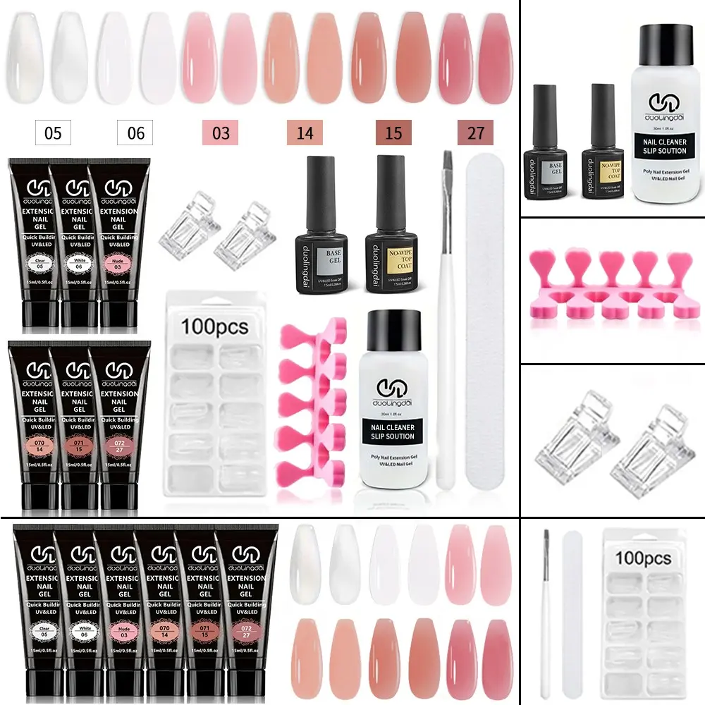 Home Gel Nail Kit Upgrade Set, Easy DIY Half Permanent Manicure, Perfect Gift for Beginners, Women Friendly, Gel Nails Kit, Nail Art Kits