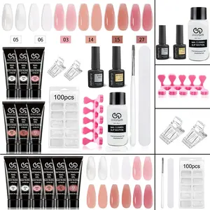 Home Gel Nail Kit Upgrade Set, Easy DIY Half Permanent Manicure, Perfect Gift for Beginners, Women Friendly, Nail Art Kits