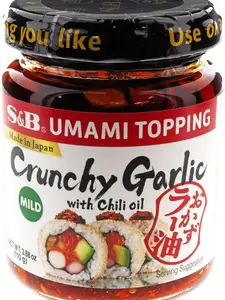 S&B Chili Oil with Crunchy Garlic, 3.88 Fl Ounce
